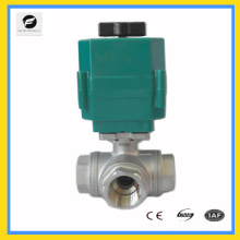 3-way 1/2" to 1" stainless steel motor electric valve DC12v 24v water shut off,mini auto control water system,water meter